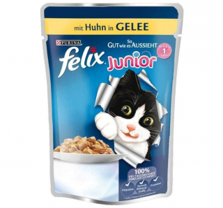 Felix Junior Pouch Tavuklu 100 gr Kedi Maması kullananlar yorumlar